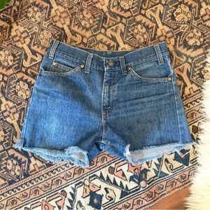 Vintage Ridged Cut Off Jean Shorts